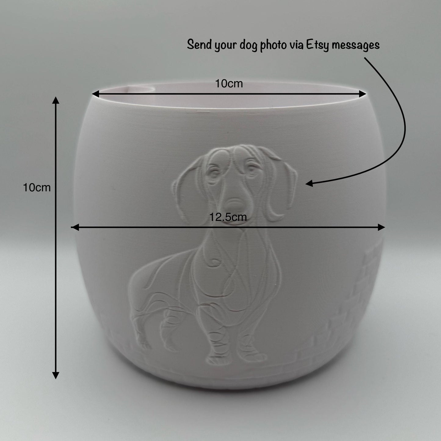 Personalised Dog Plant Pot - Custom Pet Portrait Self Watering Plant Pot - 3D Printed Indoor Planter - Gift for Dog Lovers