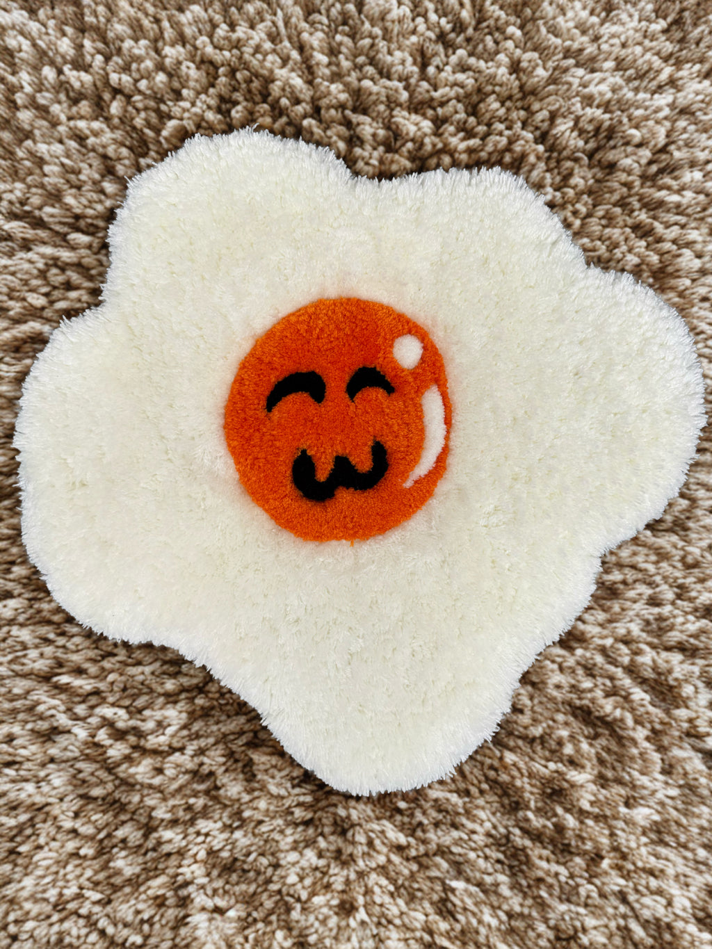 Hand Tufted Happy Egg Rug, Wall Decor, Sofa Accessories