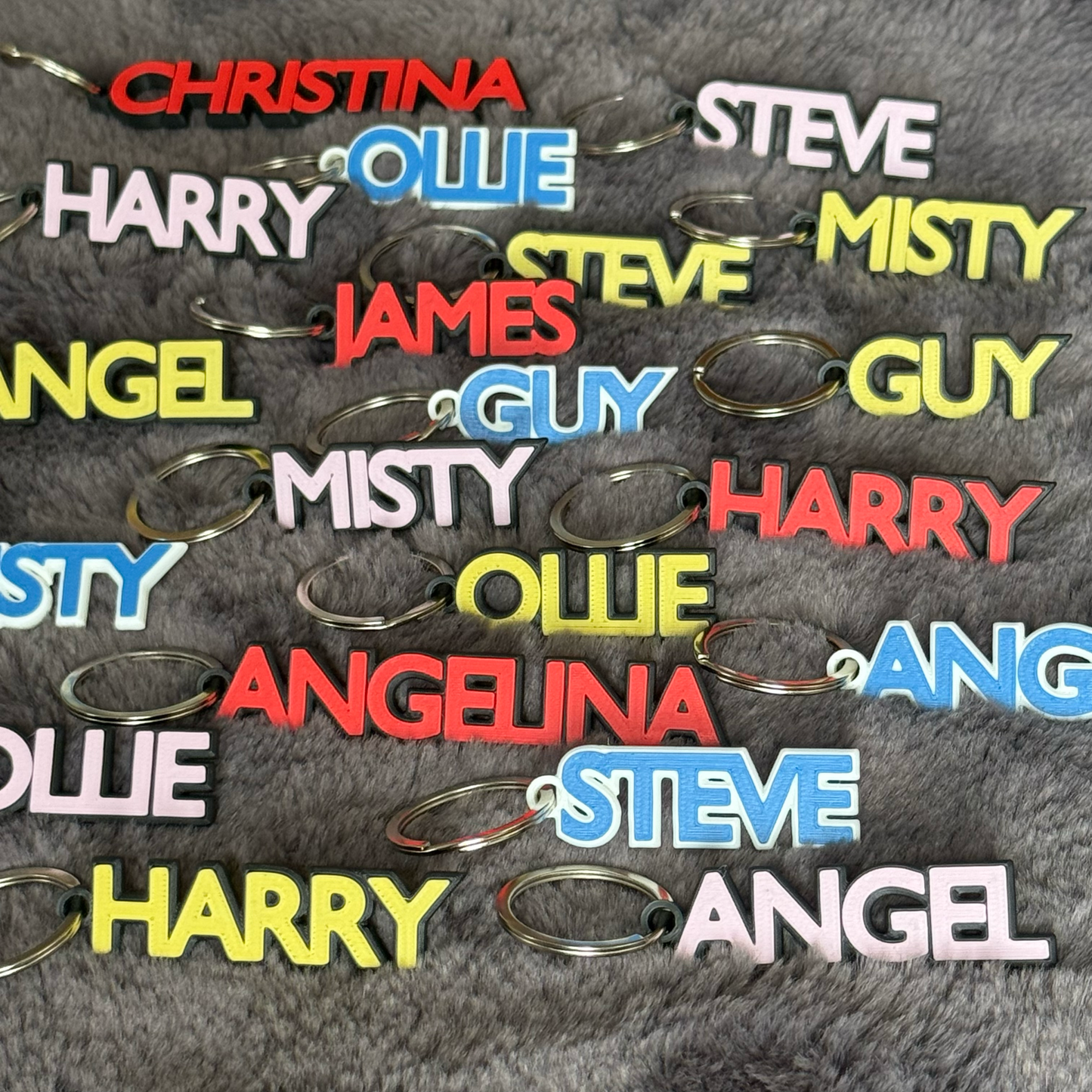 Personalised 3D Name Tag Keyring, Custom School Sports Bag Accessory