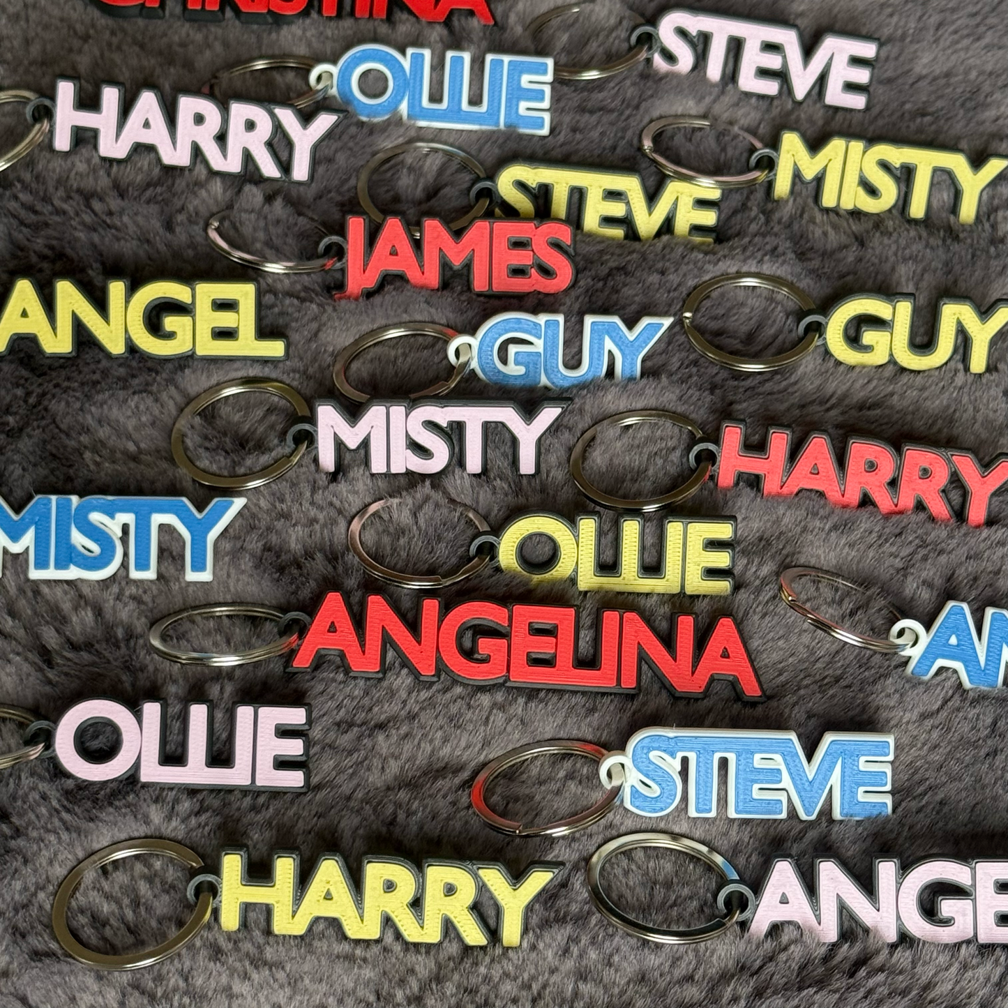 Personalised 3D Name Tag Keyring, Custom School Sports Bag Accessory