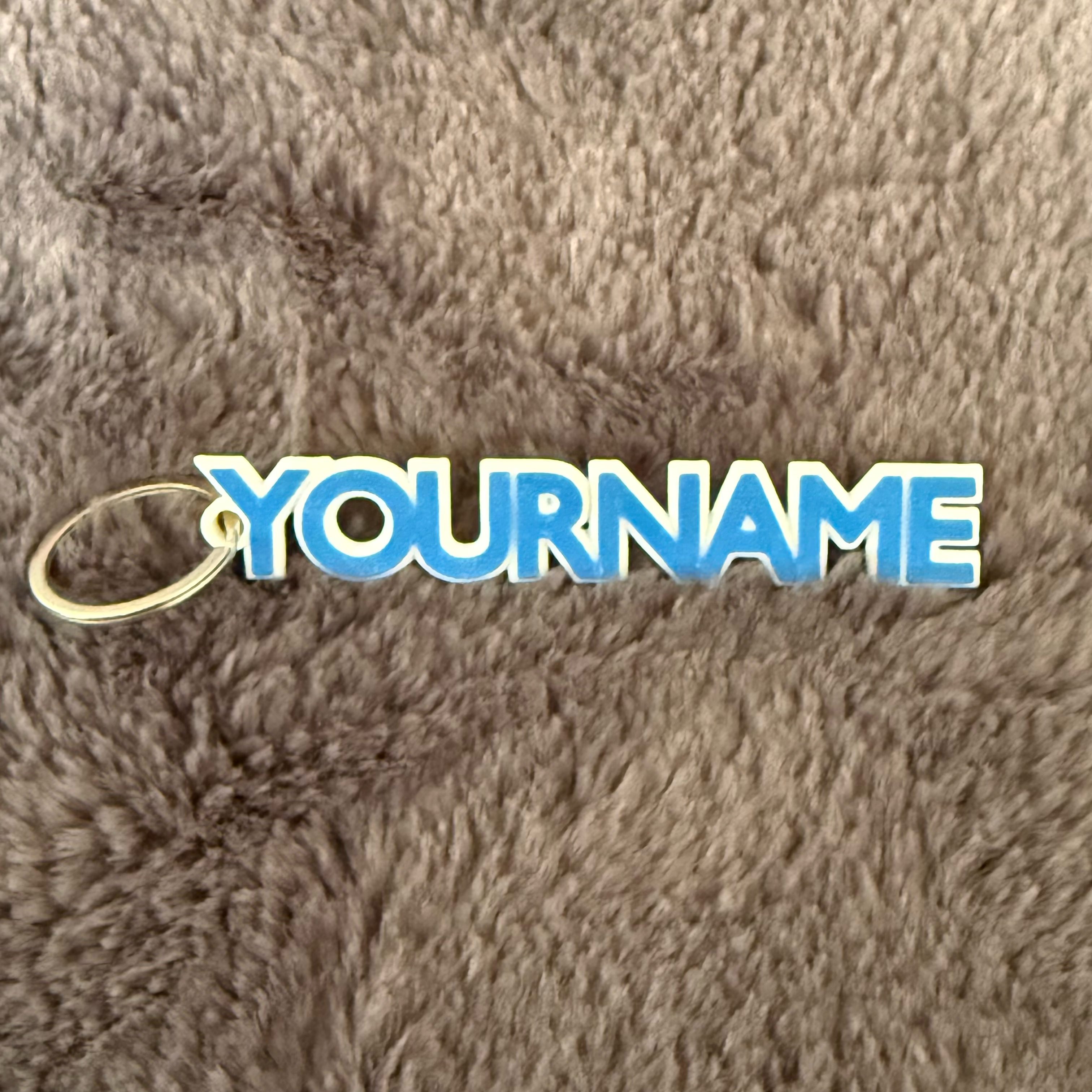 Personalised 3D Name Tag Keyring, Custom School Sports Bag Accessory