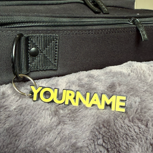 Personalised 3D Name Tag Keyring, Custom School Sports Bag Accessory