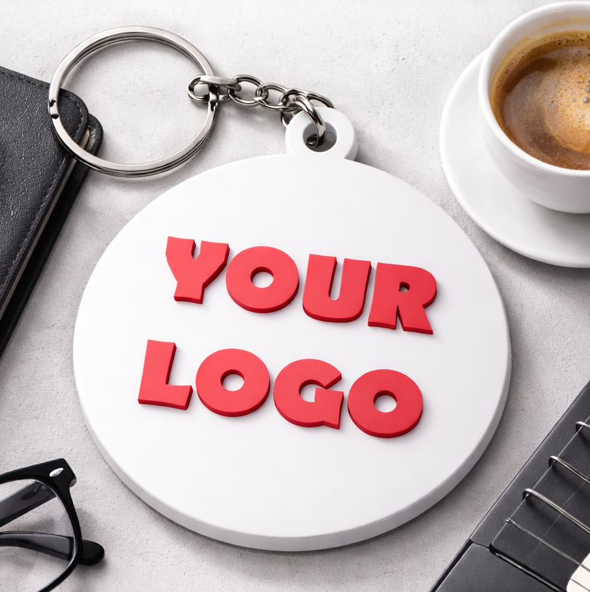 Custom 3D Logo Keychain | Promotional Marketing, Wedding Favors, Corporate Gifts (Bulk)