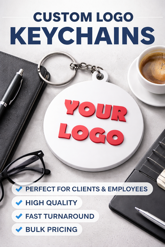Custom 3D Logo Keychain | Promotional Marketing, Wedding Favors, Corporate Gifts (Bulk)