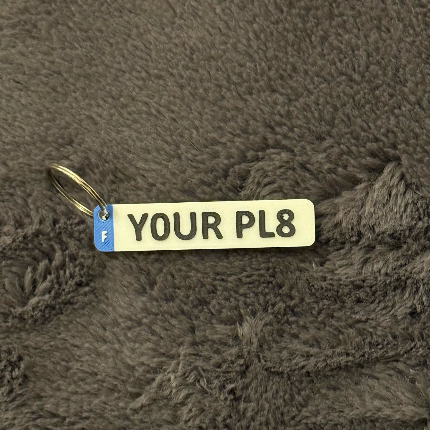 Personalised 3D EU Number Plate Keyring, Custom License Plate Car Reg Accessory