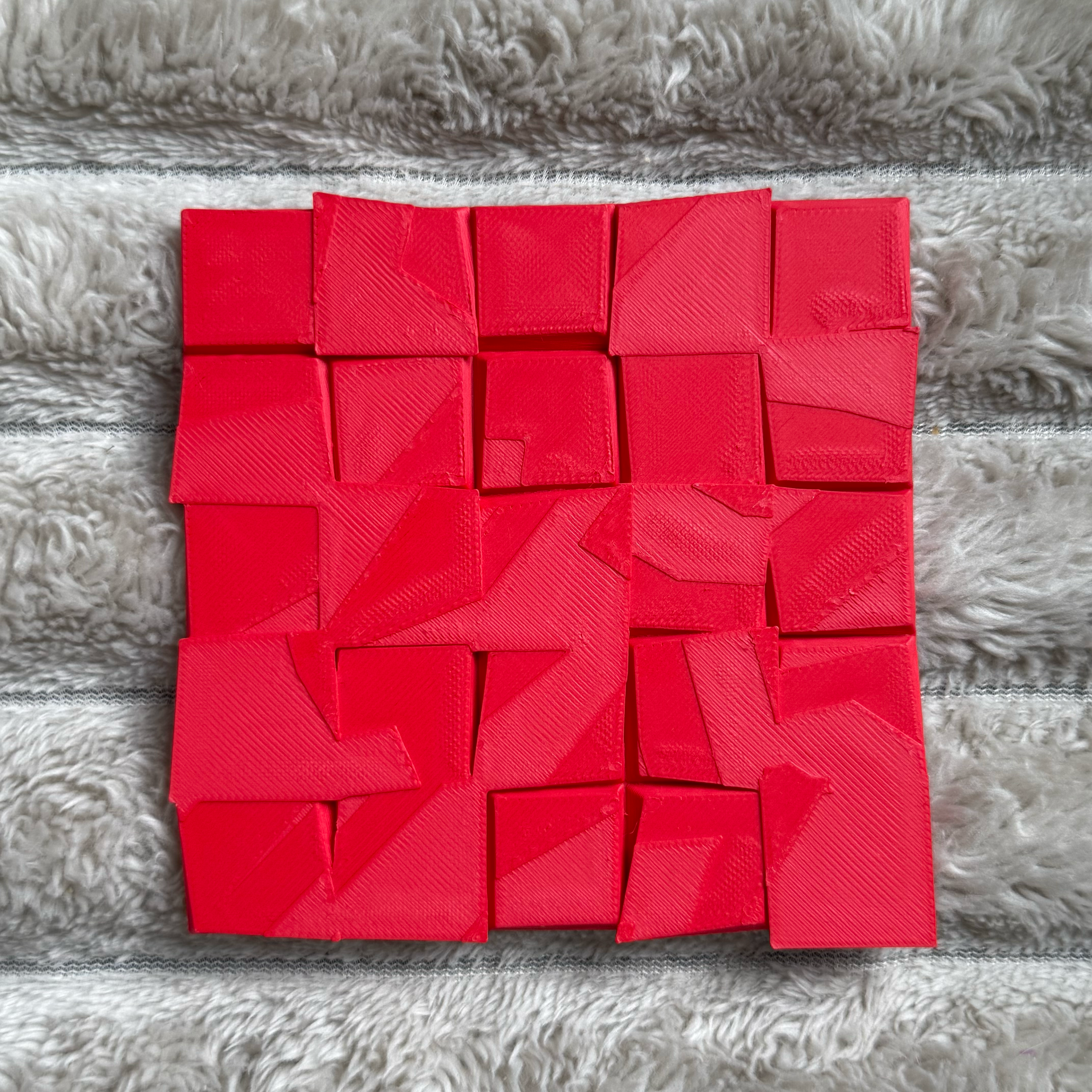 Modern Stone Style Coasters , Clean Geometry, Set of 4