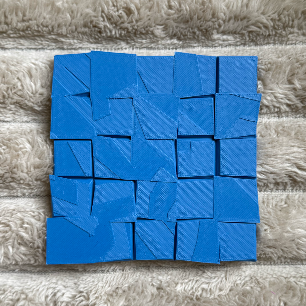 Modern Stone Style Coasters , Clean Geometry, Set of 4