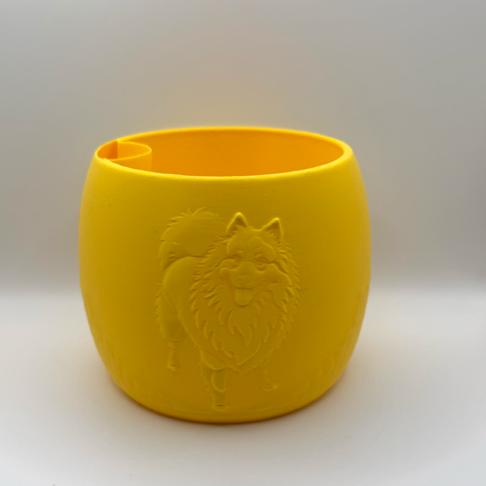 Puppy Plant Pot - Pomeranian - Pom - Self Watering Plant Pot - Dog Design - 3D Printed Indoor Planter - Gift for Dog  Lovers
