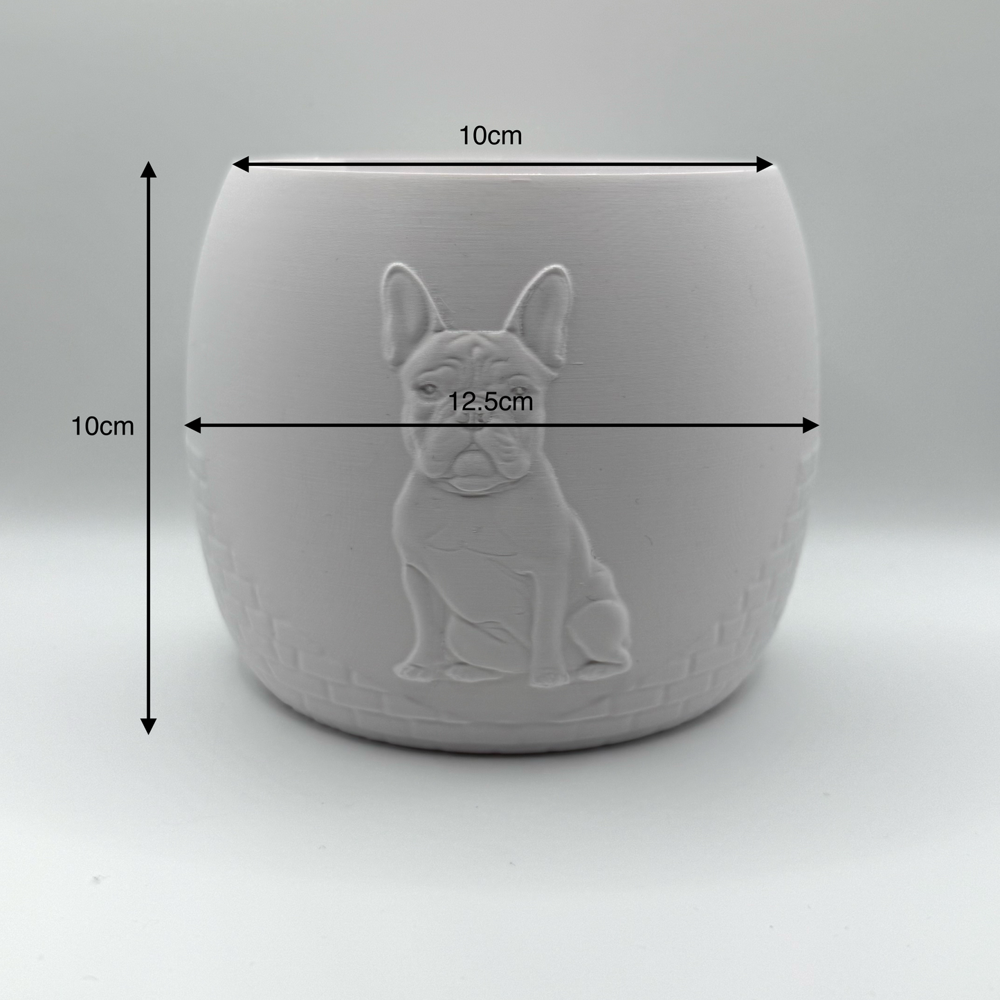 Puppy Plant Pot - French Bulldog - Frenchie - Self Watering Plant Pot - Dog Design - 3D Printed Indoor Planter - Gift for Dog  Lovers