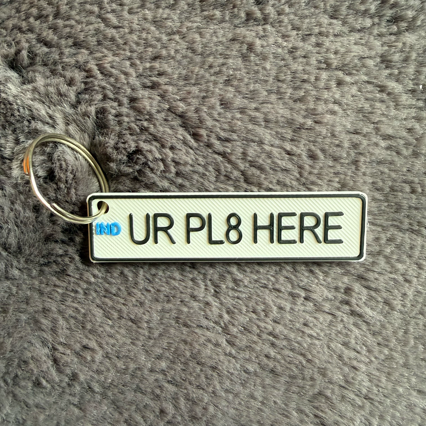 Personalised Indian Number Plate Keyring, Custom Licence Plate Car Reg Accessory