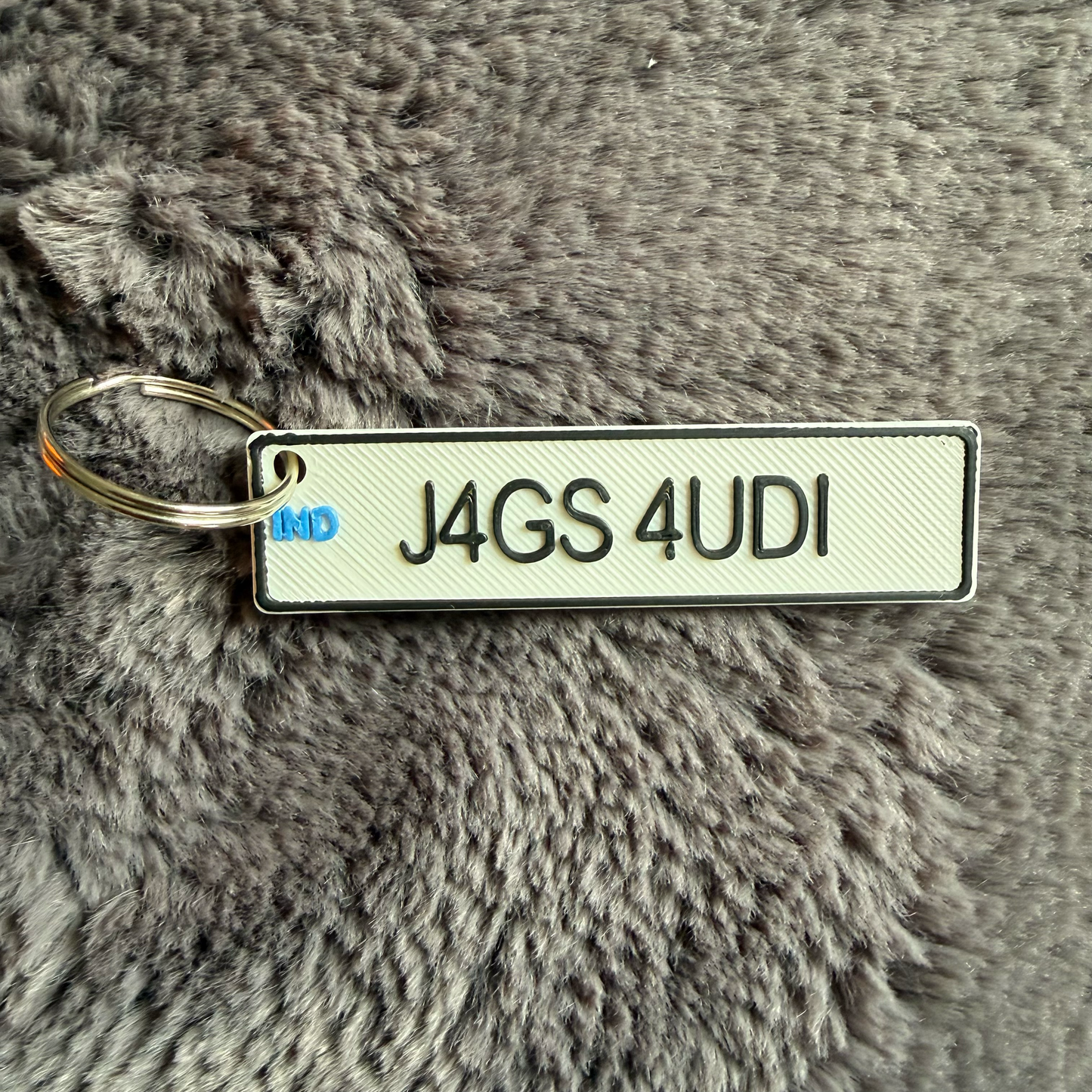 Personalised Indian Number Plate Keyring, Custom Licence Plate Car Reg Accessory