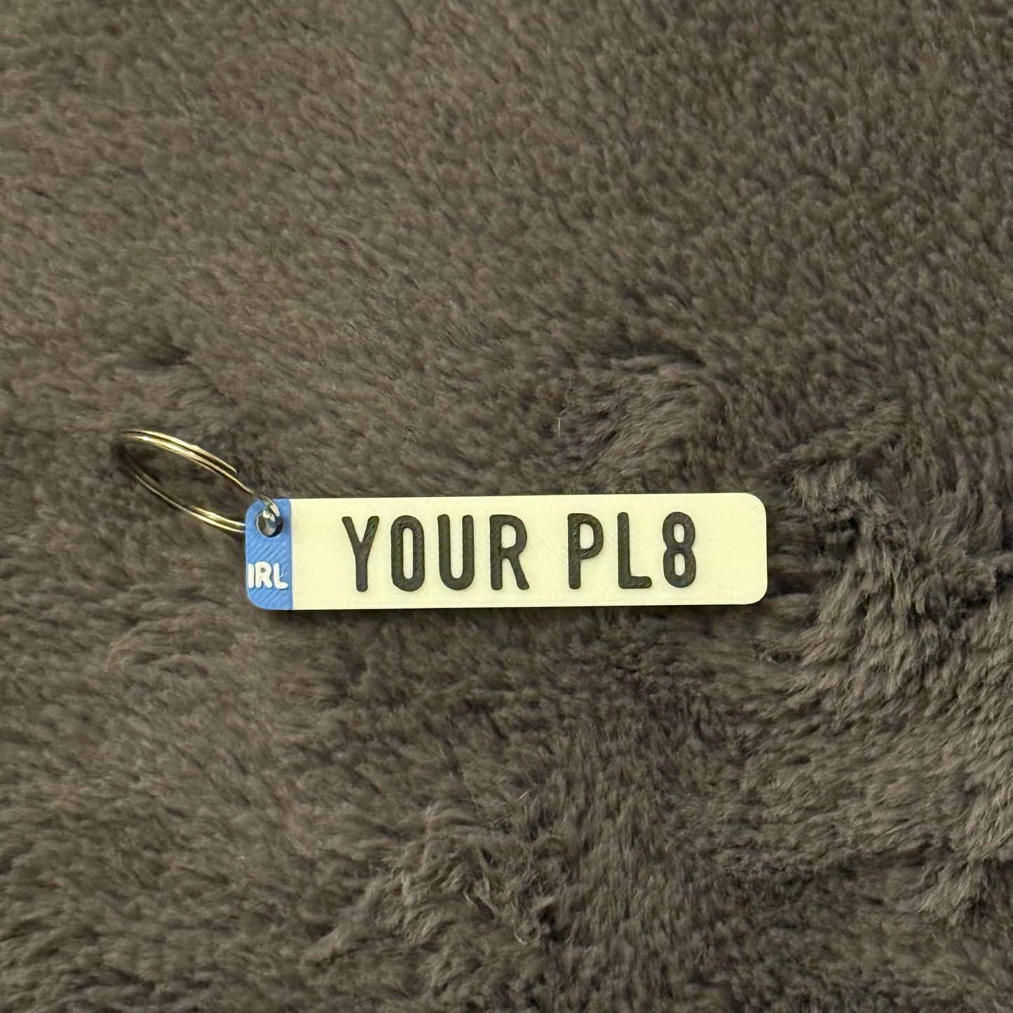 Personalised 3D EU Number Plate Keyring, Custom License Plate Car Reg Accessory