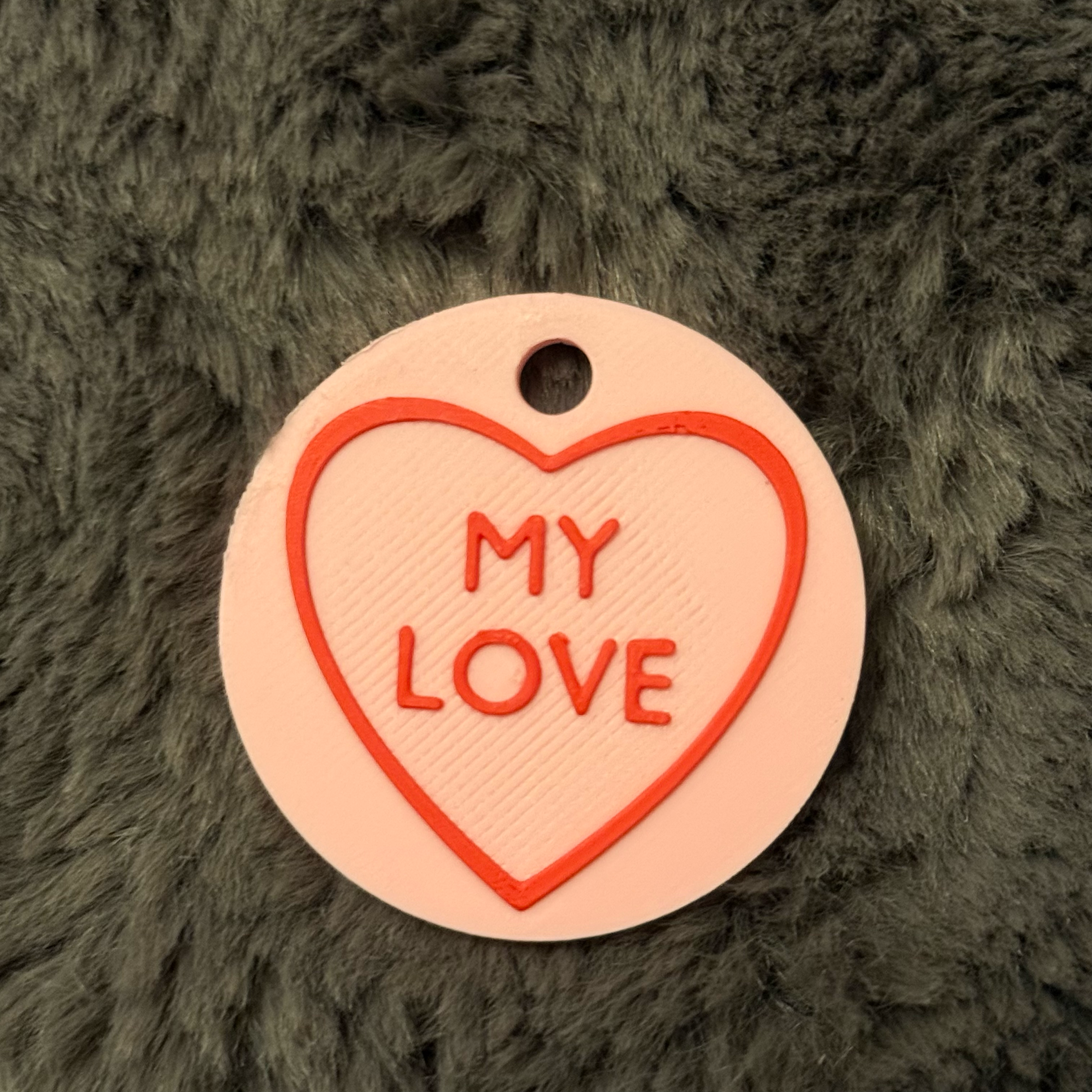 Personalized Love Heart Keychain – Custom Text Sweetheart Gift for Valentine's