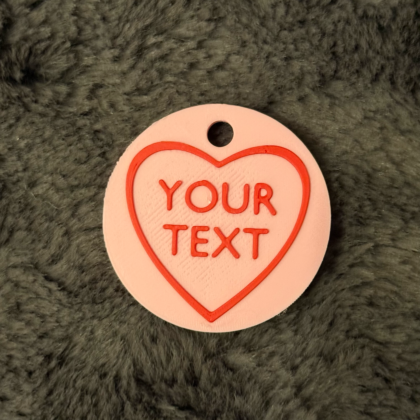Personalized Love Heart Keychain – Custom Text Sweetheart Gift for Valentine's