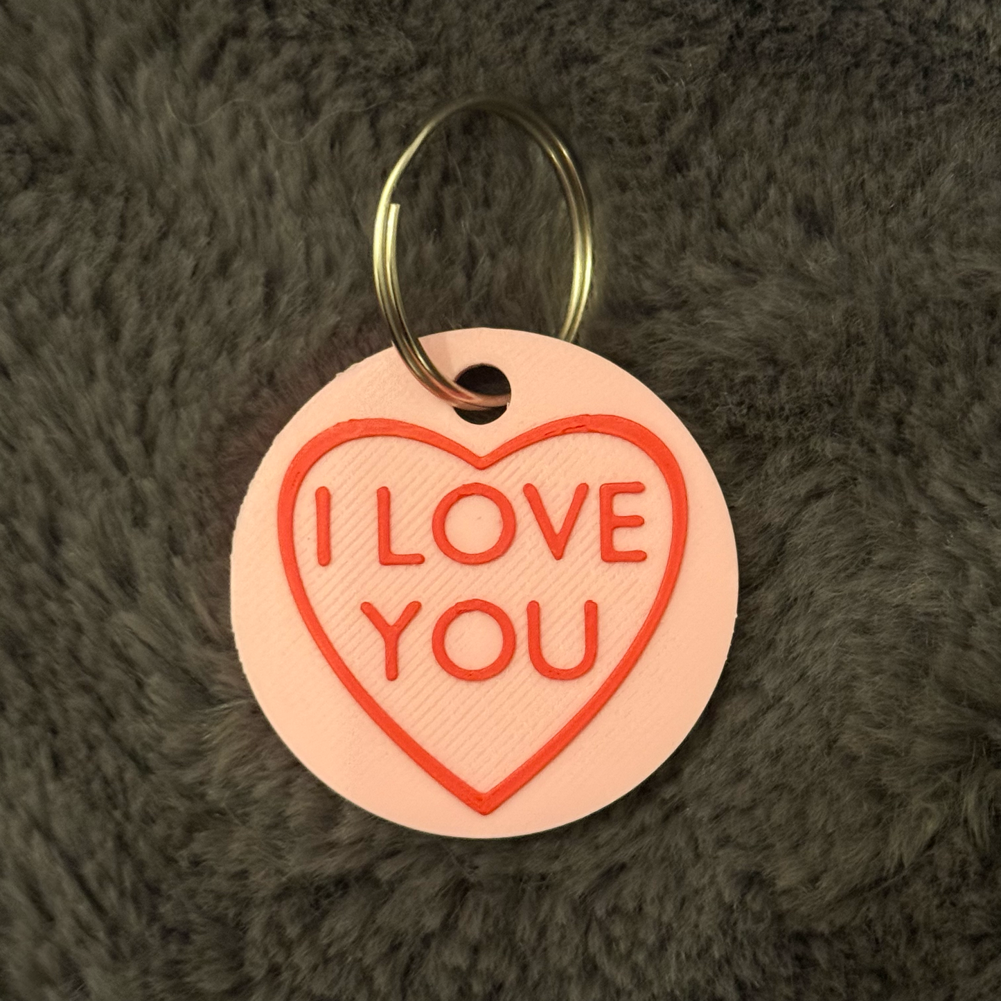 Personalized Love Heart Keychain – Custom Text Sweetheart Gift for Valentine's