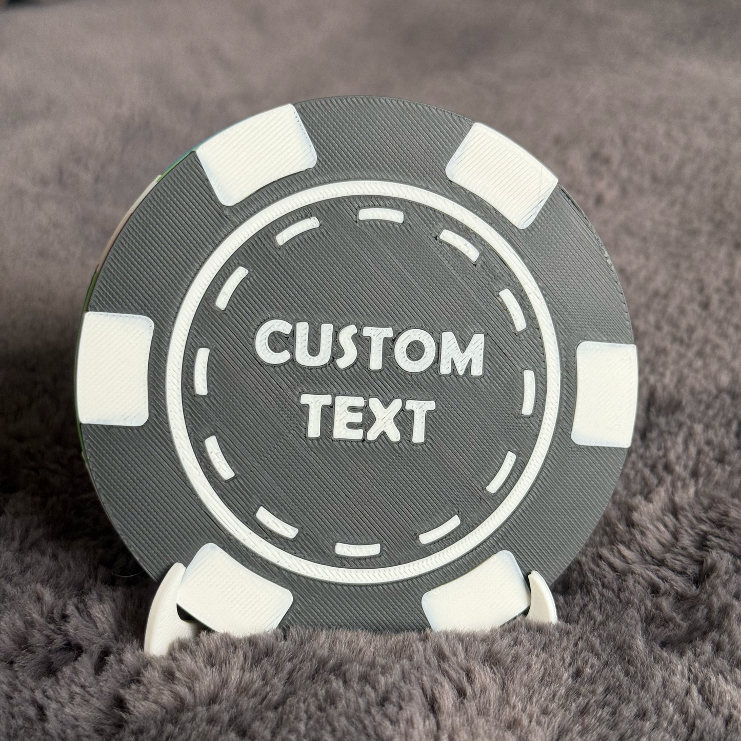 Personalised Poker Chip Coasters Set – Casino Drinking Mats – Poker Night Man Cave Gift