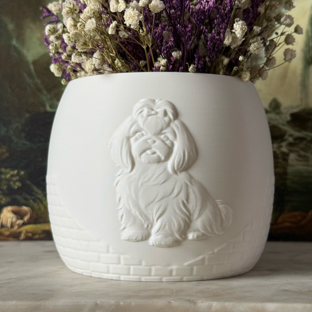 Shih Tzu Dog Plant Pot - Self-Watering - All Colours