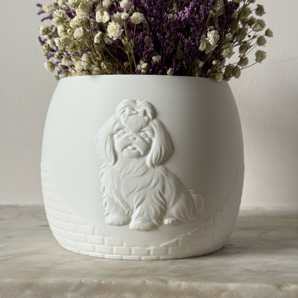 Shih Tzu Dog Plant Pot - Self-Watering - All Colours