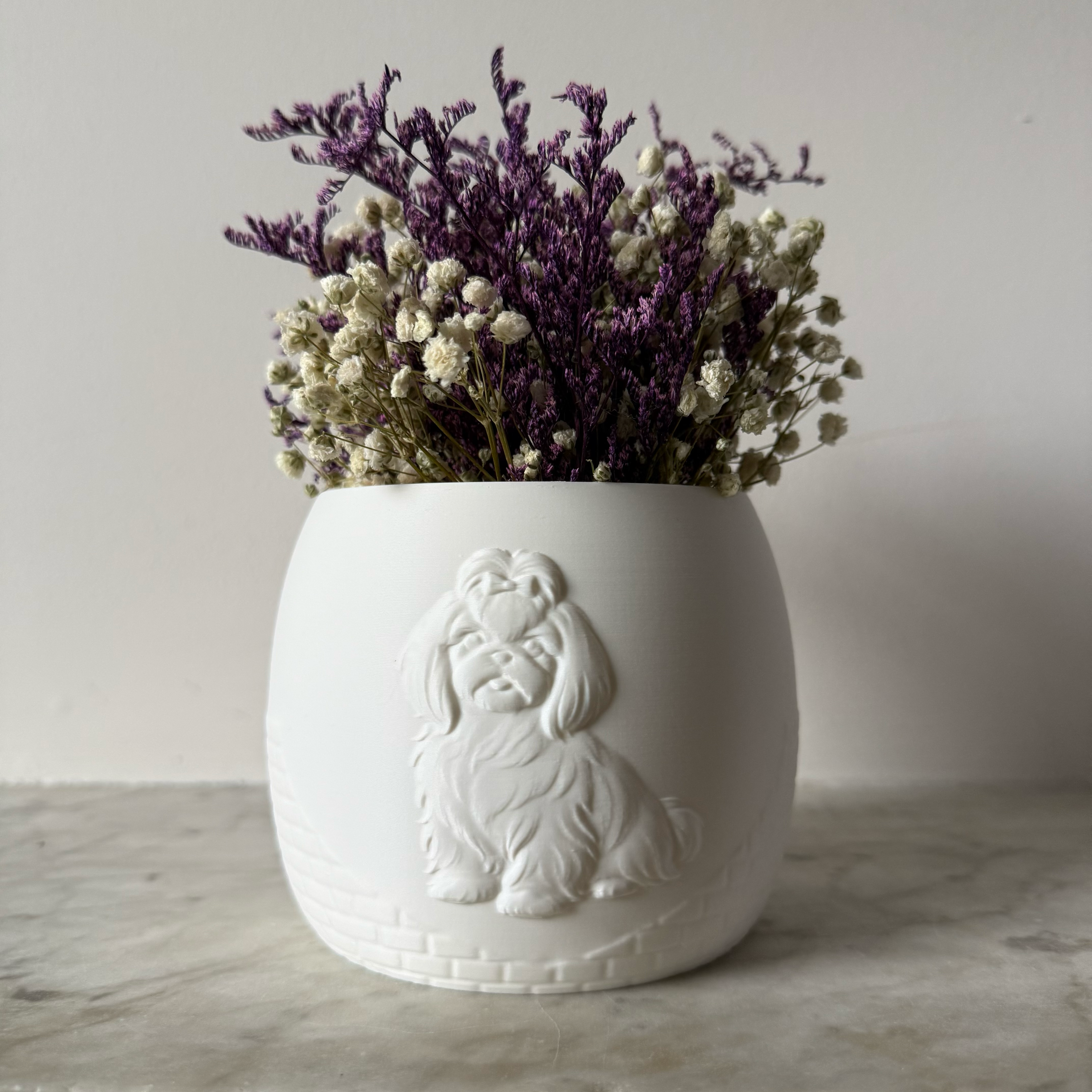 Shih Tzu Dog Plant Pot - Self-Watering - All Colours