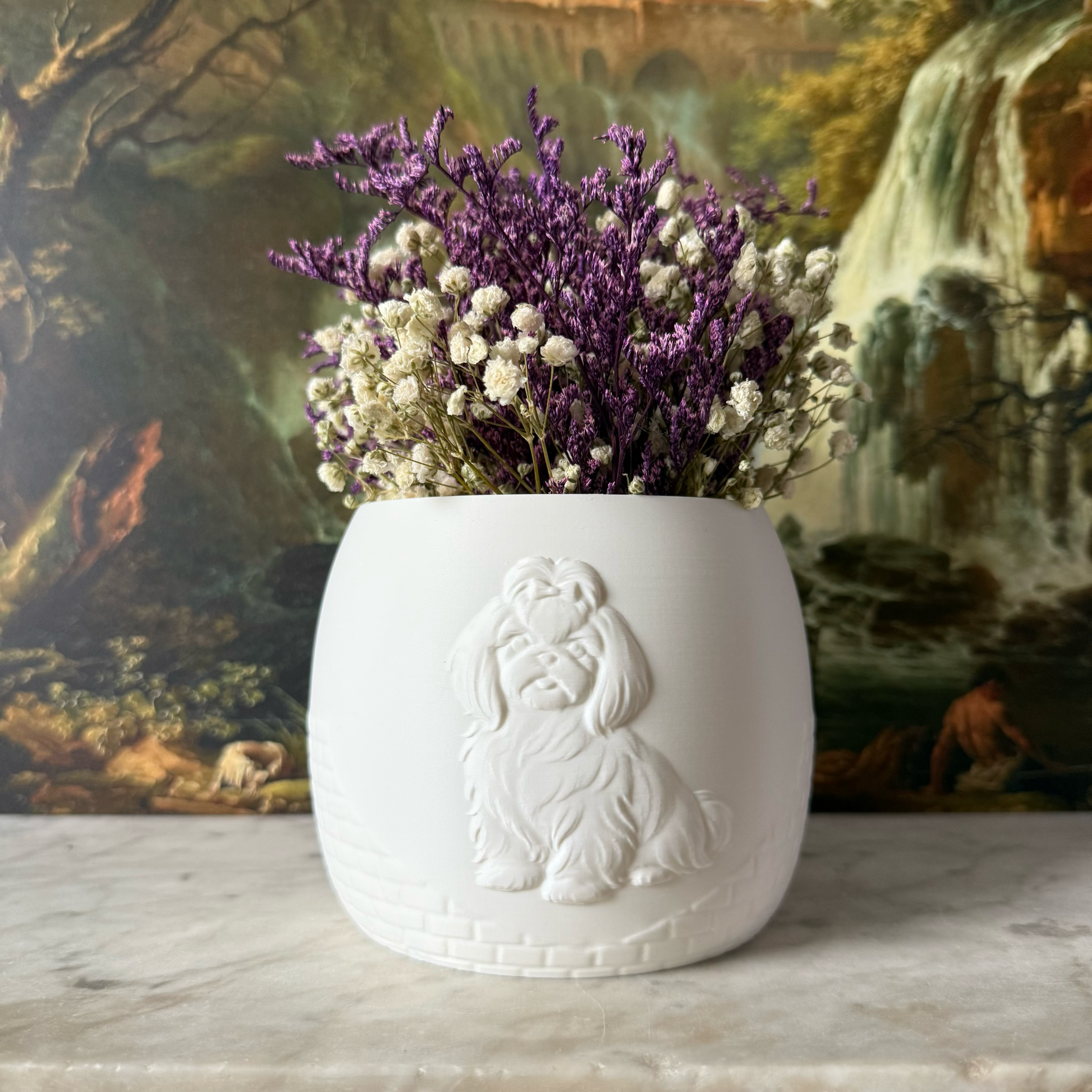 Shih Tzu Dog Plant Pot - Self-Watering - All Colours