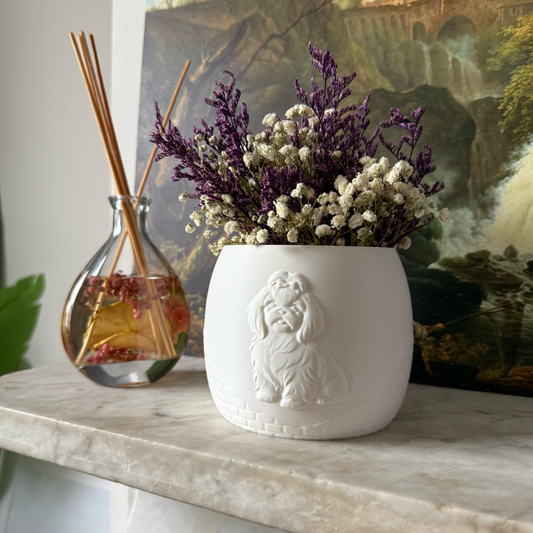 Shih Tzu Dog Plant Pot - Self-Watering - Medium - All Colours