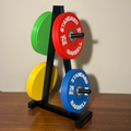 Weight Plate Coasters Set with Stand – Non Slip - Gym Decor, Weightlifting Gift