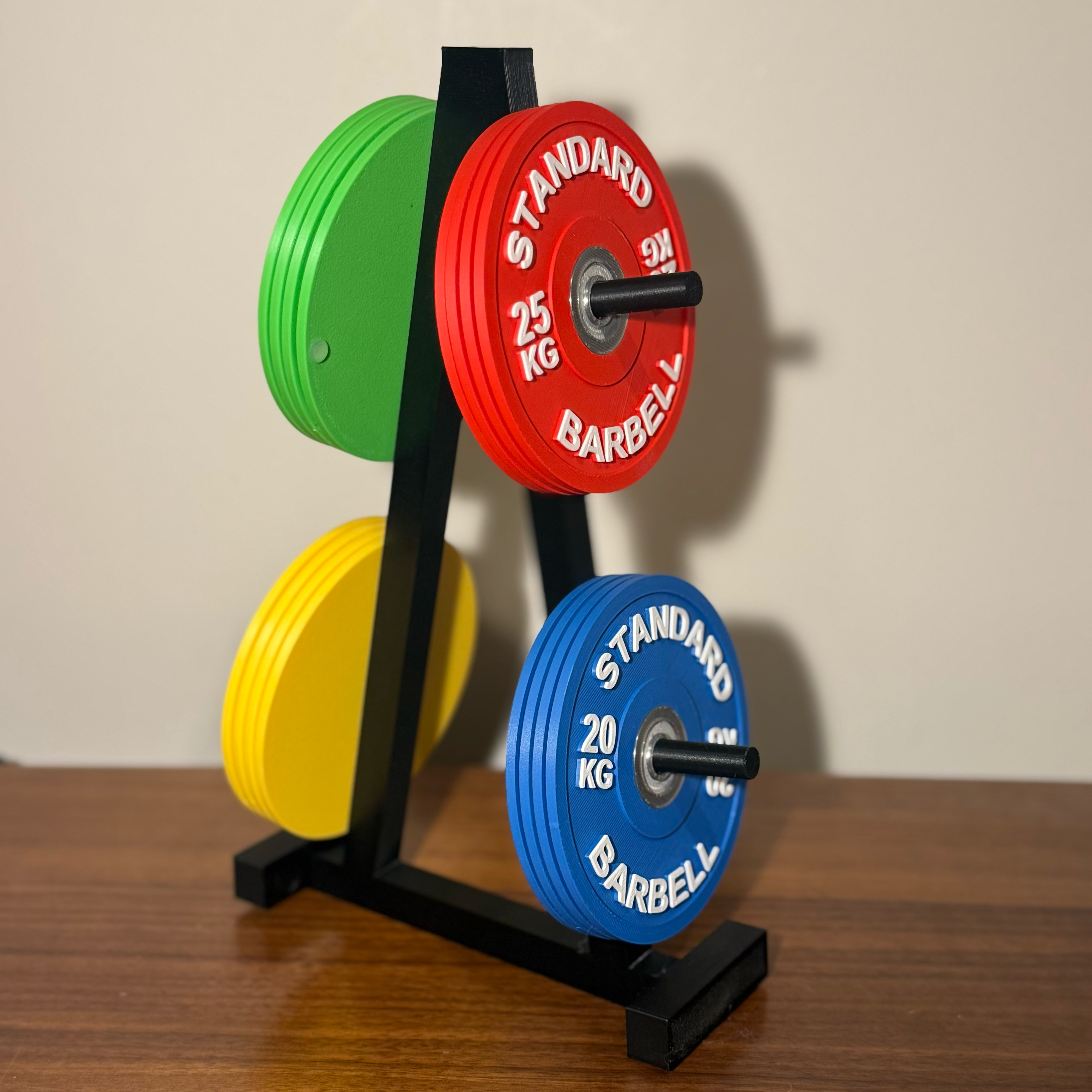 Weight Plate Coasters Set with Stand – Non Slip - Gym Decor, Weightlifting Gift