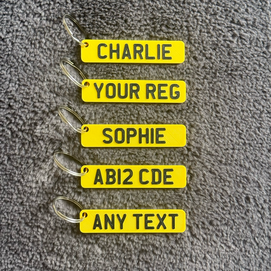 CAR LICENSE PLATE YELLOW RECTANGULAR NAME TAGS