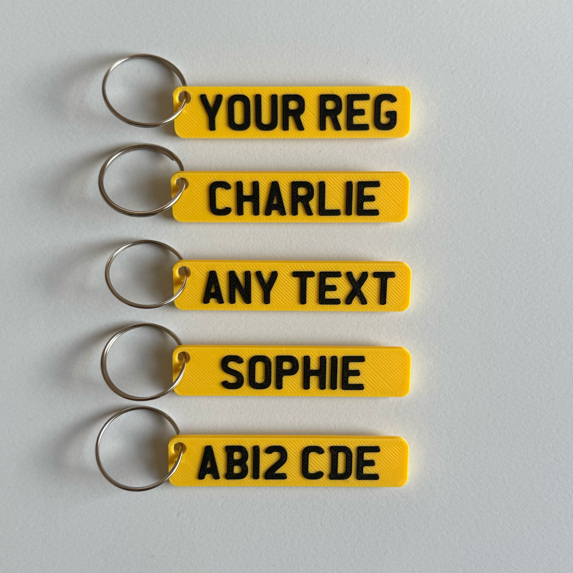 YELLOW RECTANGLE LICENSE PLATE WHITE BACKGROUND