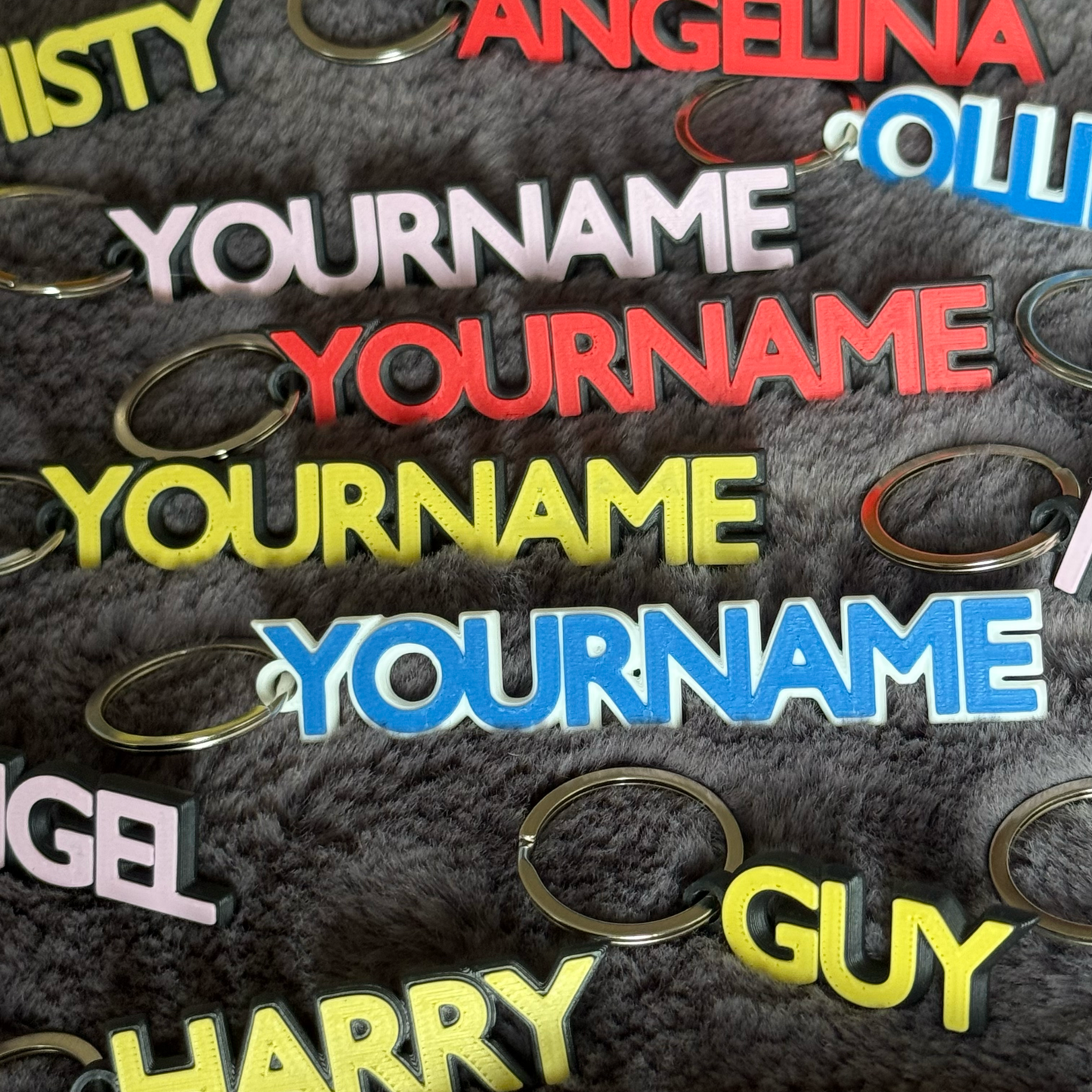 Personalised 3D Name Tag Keyring, Custom School Sports Bag Accessory