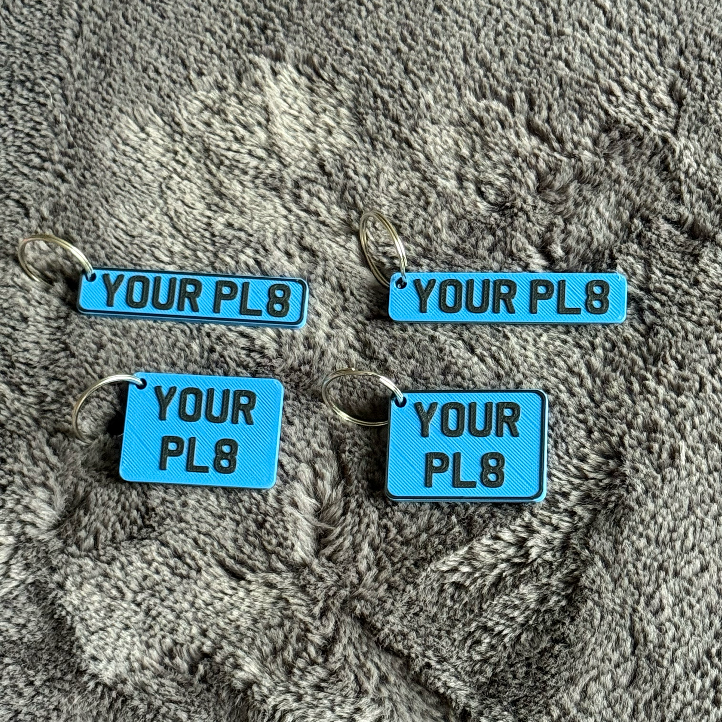 BLUE LICENSE PLATE SQUARE OR RECTANGLE