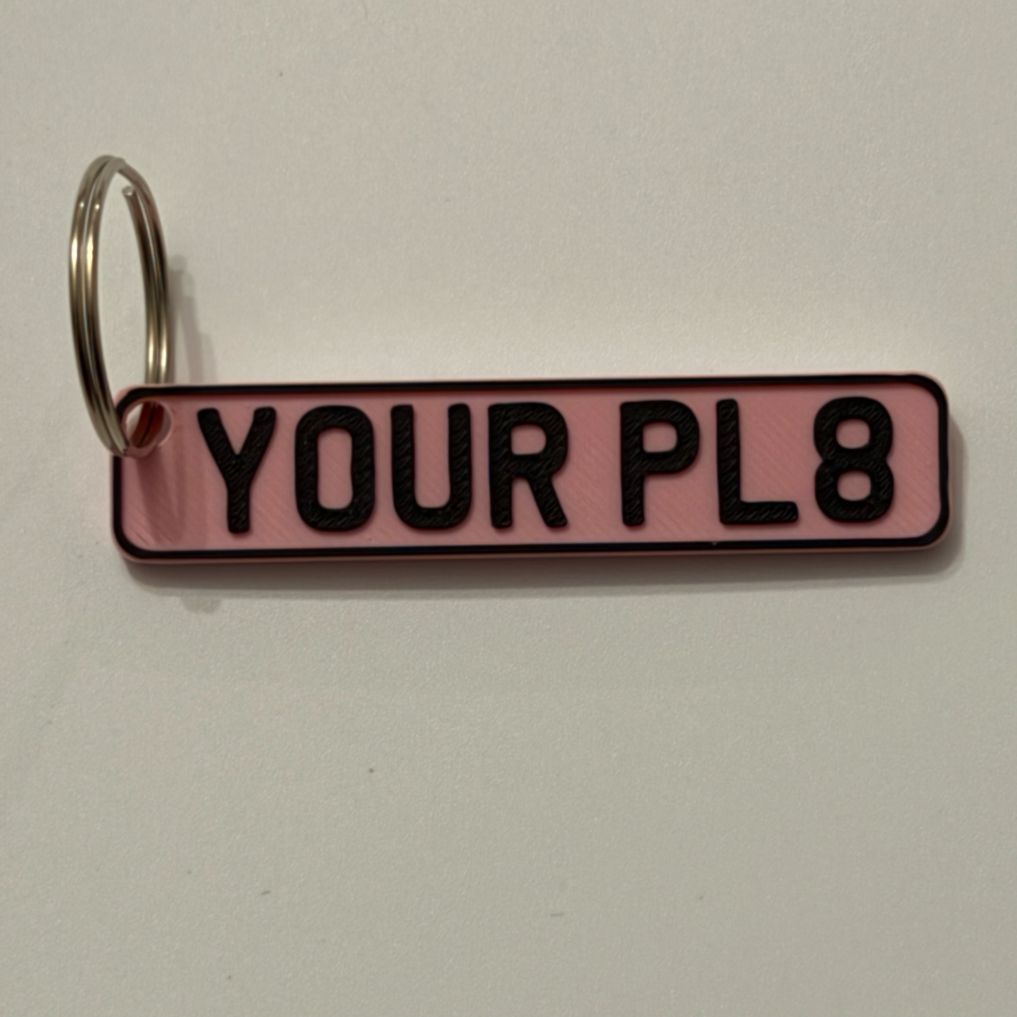 Personalised 3D UK Number Plate Keyring, Custom License Plate Car Reg Accessory