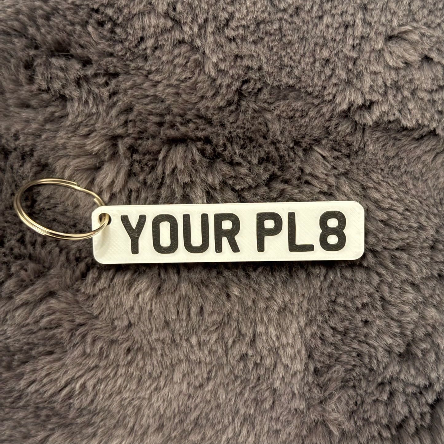Personalised 3D UK Number Plate Keyring, Custom License Plate Car Reg Accessory