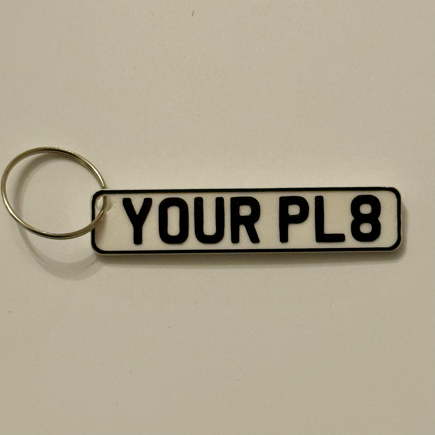 Personalised 3D UK Number Plate Keyring, Custom License Plate Car Reg Accessory