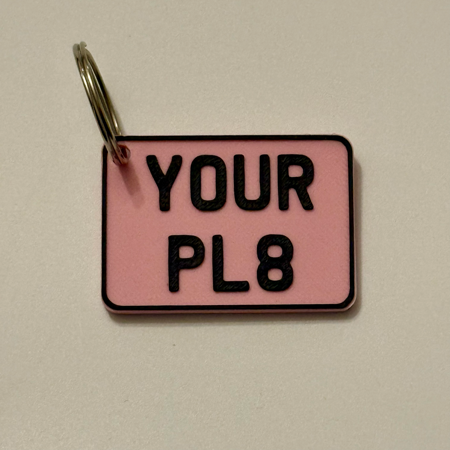 Personalised 3D UK Number Plate Keyring, Custom License Plate Car Reg Accessory