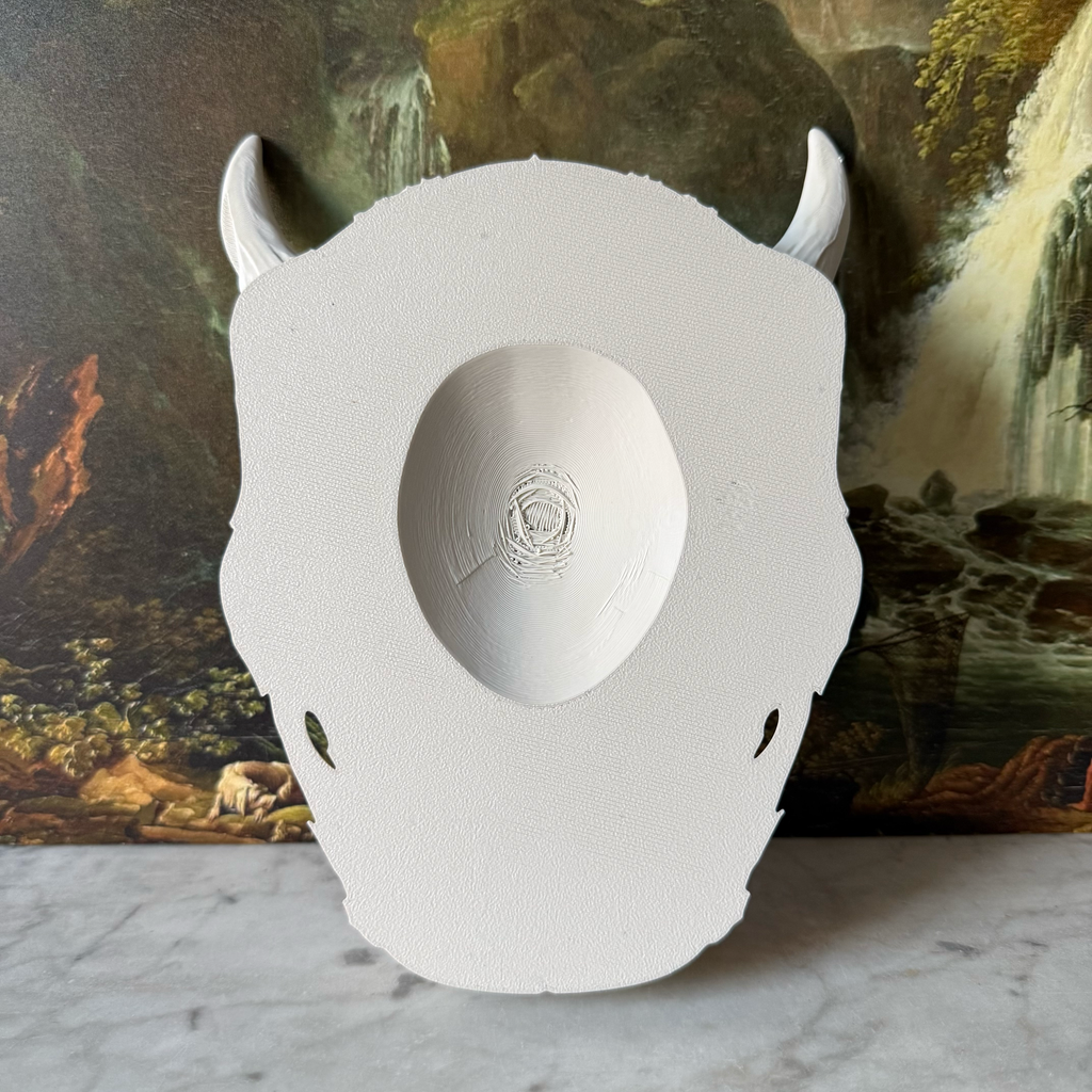 Oni Demon Mask | Paintable Gothic Wall Decor | Japanese Hannya Inspired Cosplay | Anime Decor | Goth Room Accent