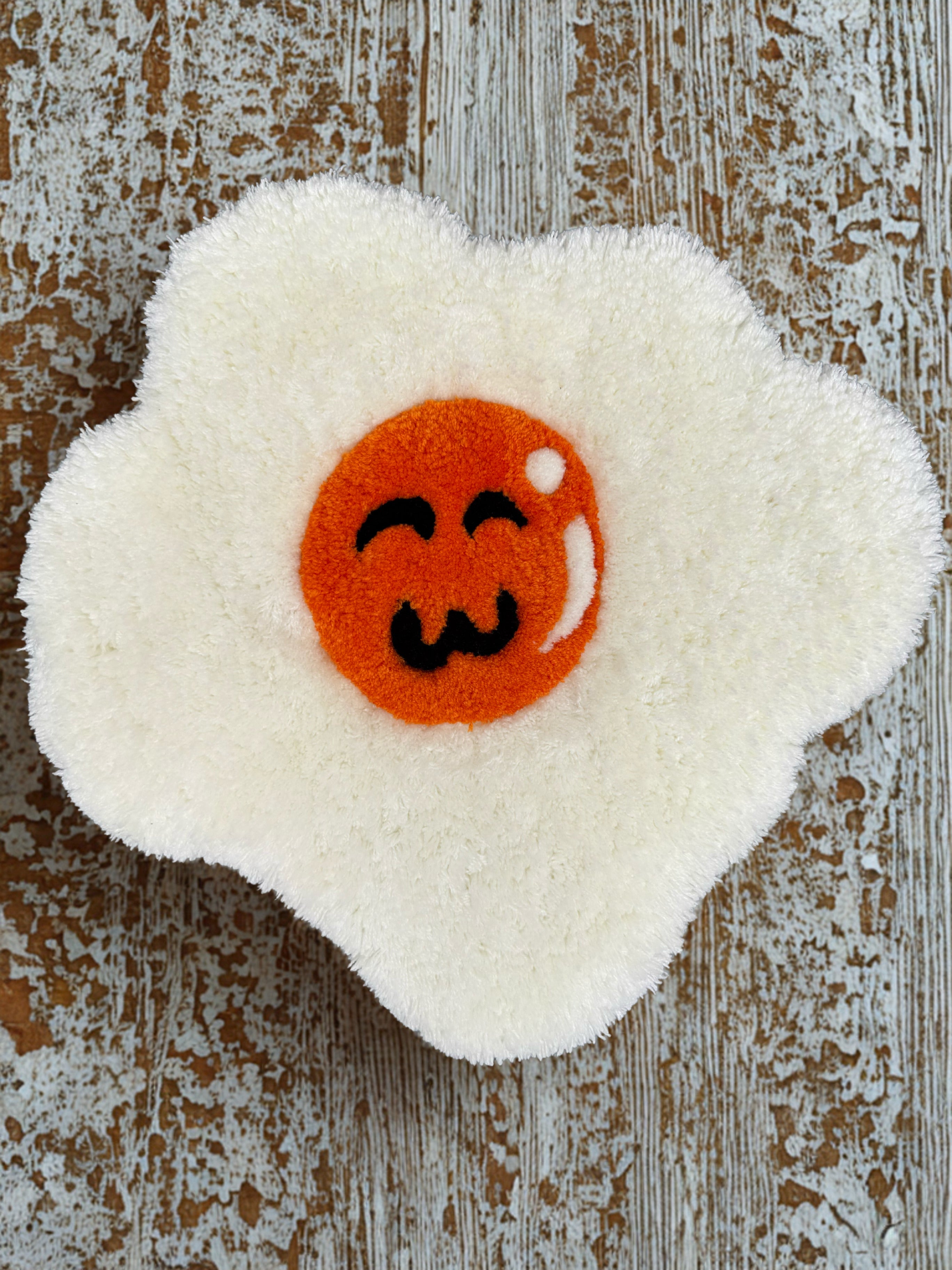 Hand Tufted Happy Egg Rug, Wall Decor, Sofa Accessories