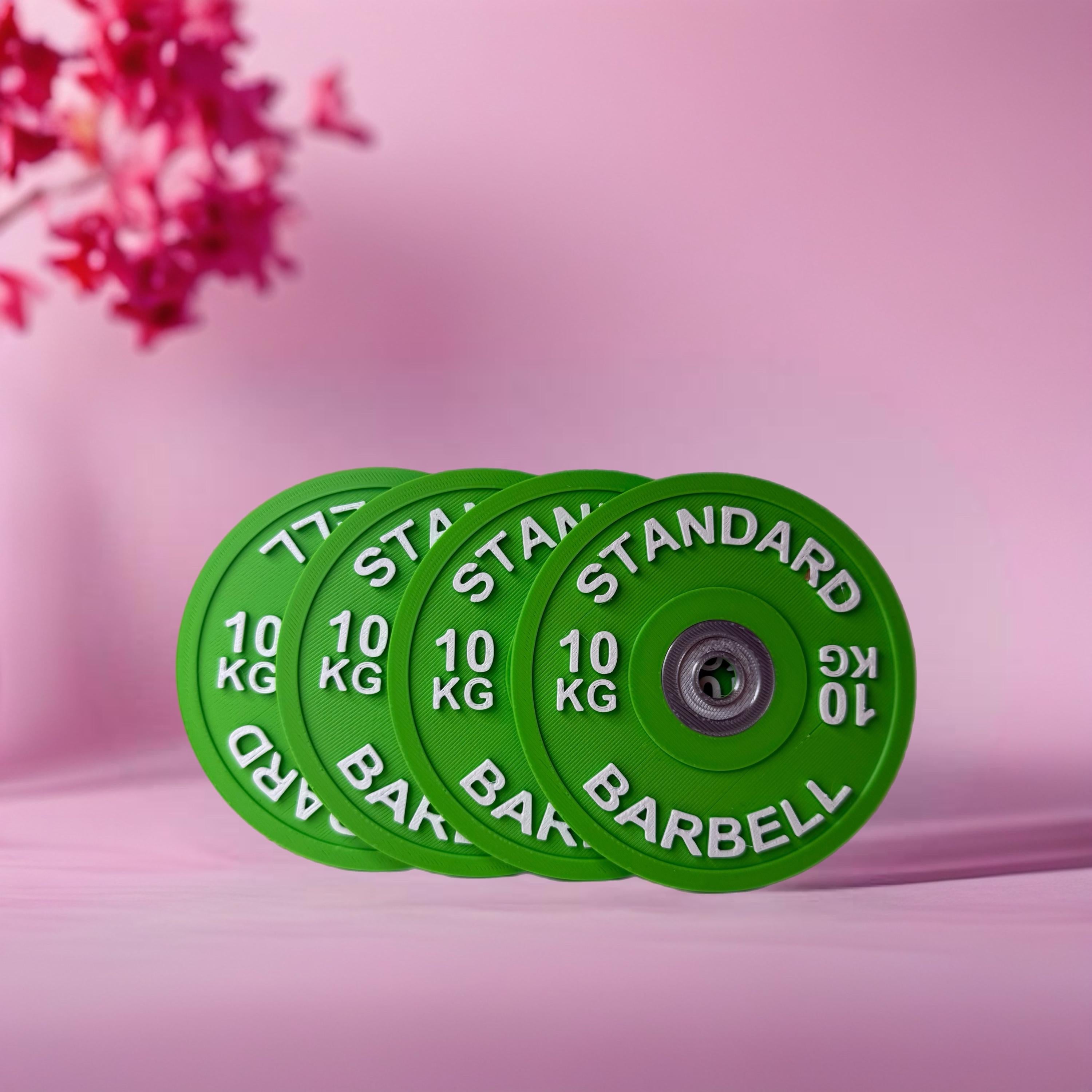 Weight Plate Coasters Set with Stand – Non Slip - Gym Decor, Weightlifting Gift