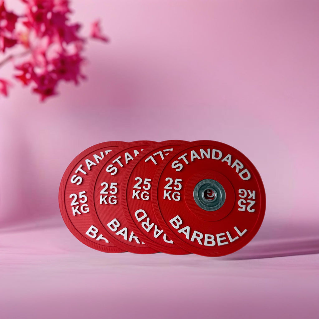 Weight Plate Coasters Set with Stand – Non Slip - Gym Decor, Weightlifting Gift