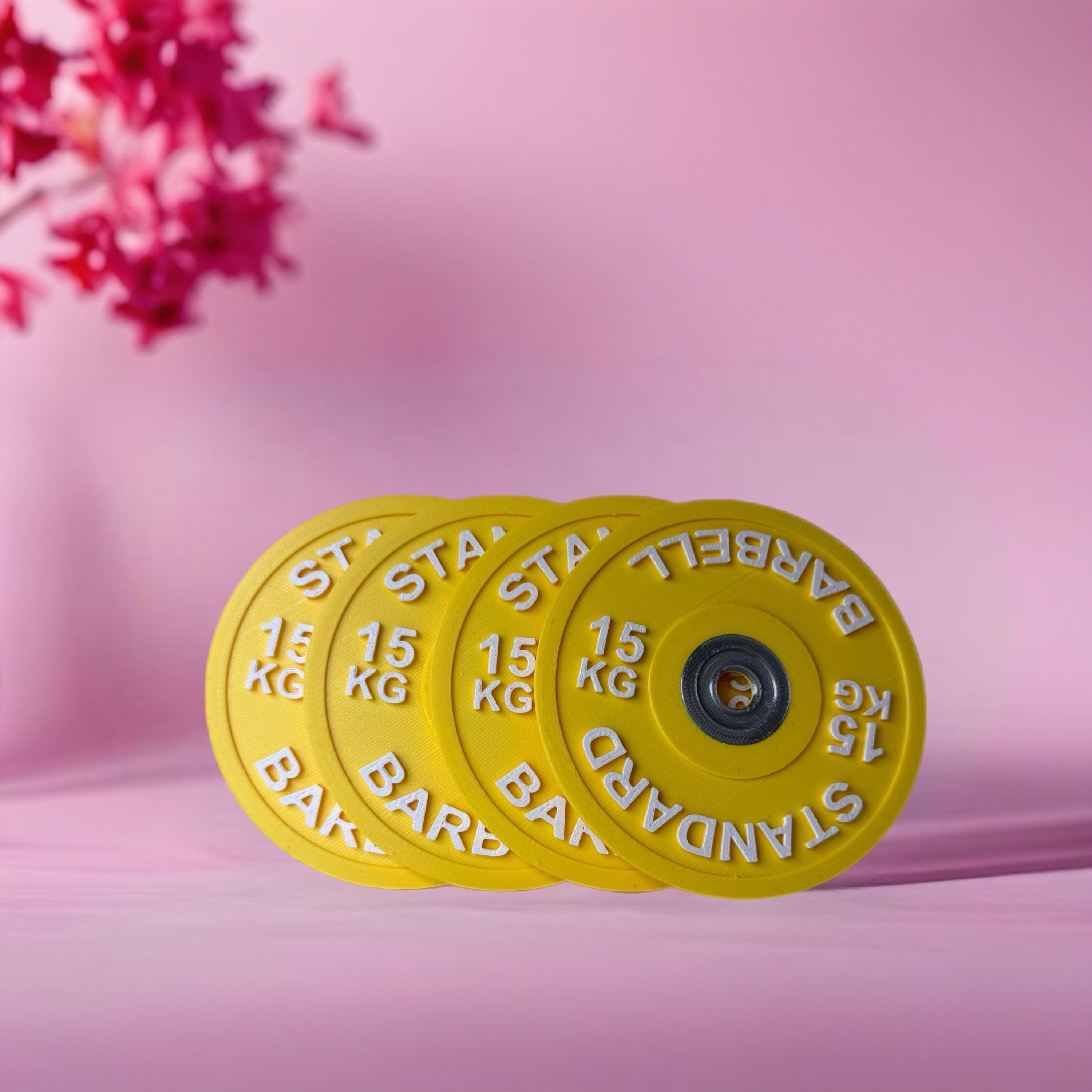 Weight Plate Coasters Set with Stand – Non Slip - Gym Decor, Weightlifting Gift