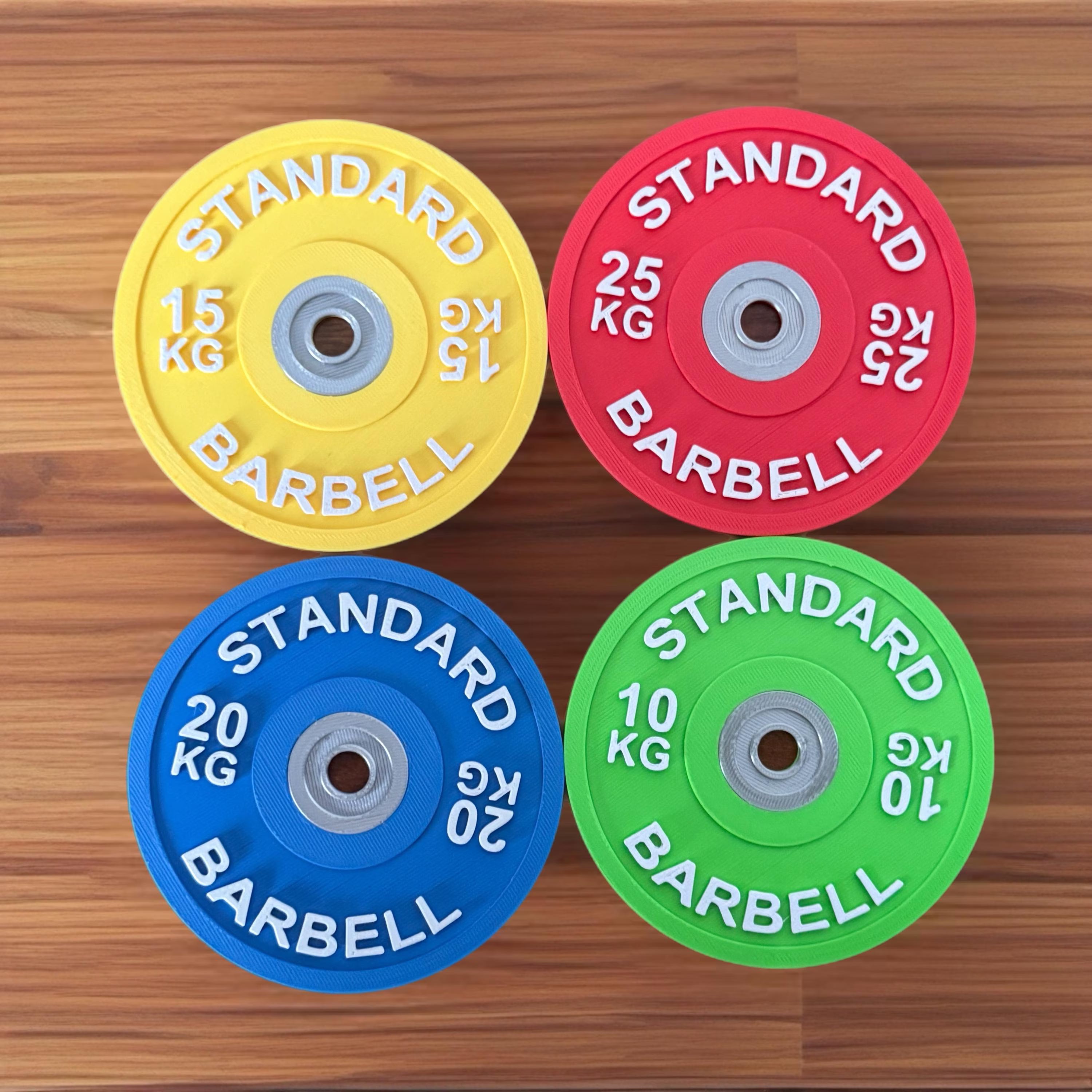 Weight Plate Coasters Set with Stand – Non Slip - Gym Decor, Weightlifting Gift