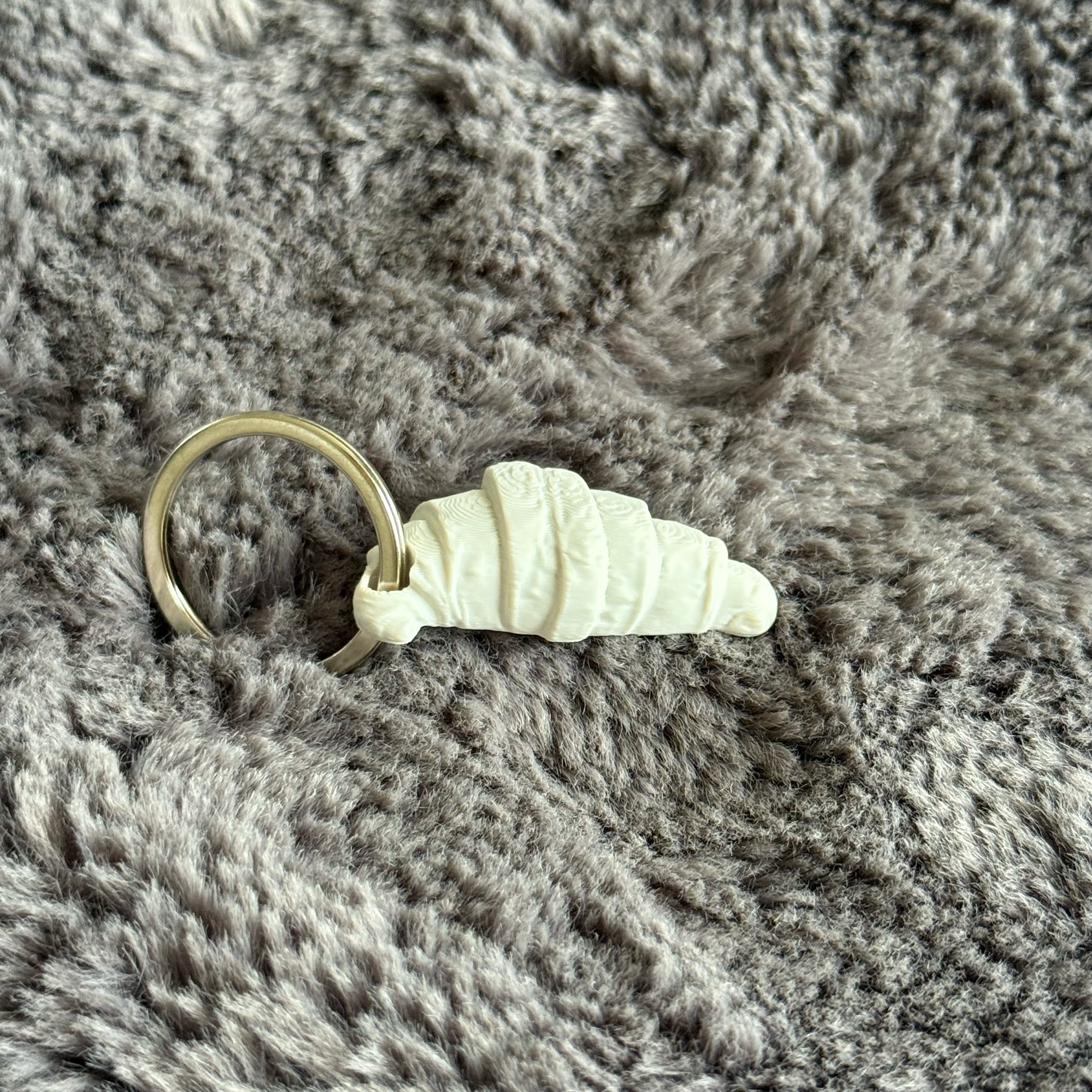 Croissant Keychain | Mini & Standard Sizes | Kawaii French Pastry Bag Charm | Gift for Food Lovers