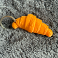 Croissant Keychain | Mini & Standard Sizes | Kawaii French Pastry Bag Charm | Gift for Food Lovers